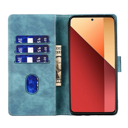 Xiaomi Redmi Note 13 Pro 4G Heart & Cat Embossed Multi-Functional Pen Leather Wallet Phone Case with Stand and Card Slots