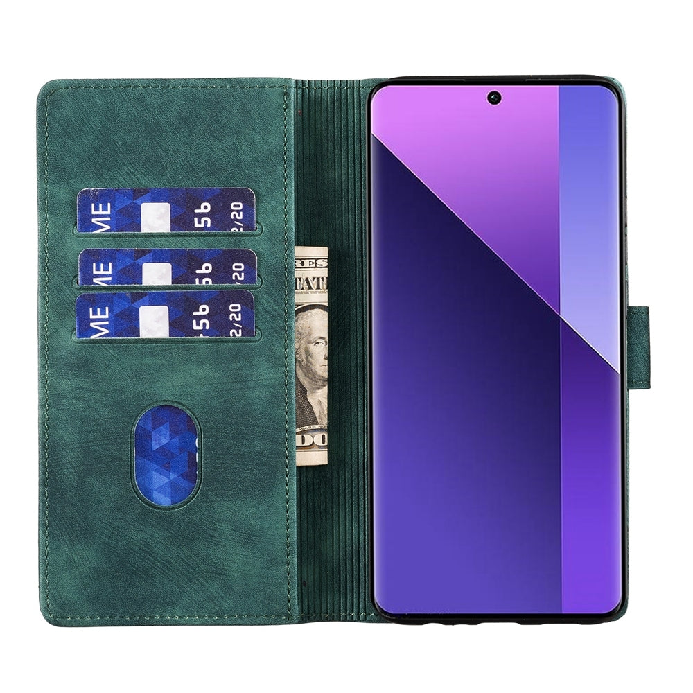 Xiaomi Redmi Note 13 Pro+ Heart & Cat Embossed Multi-Functional Pen Leather Wallet Phone Case with Stand and Card Slots