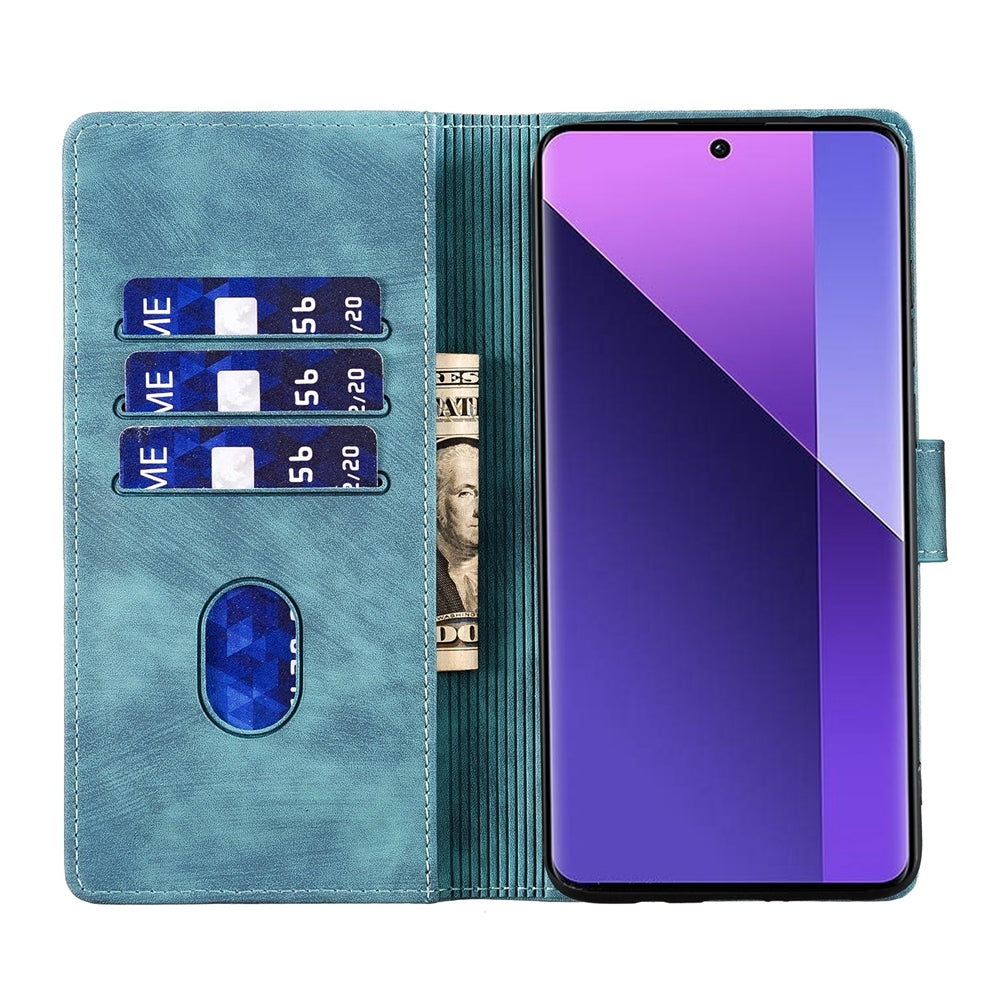 Xiaomi Redmi Note 13 Pro+ Heart & Cat Embossed Multi-Functional Pen Leather Wallet Phone Case with Stand and Card Slots