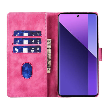 Xiaomi Redmi Note 13 Pro+ Heart & Cat Embossed Multi-Functional Pen Leather Wallet Phone Case with Stand and Card Slots