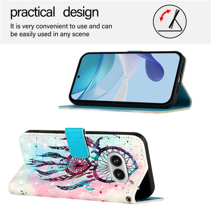 Nothing Phone 2a Leather Flip Phone Case with 3D Painted Design, Card Holder, Wallet & Stand Function - Durable Protection & Easy Access