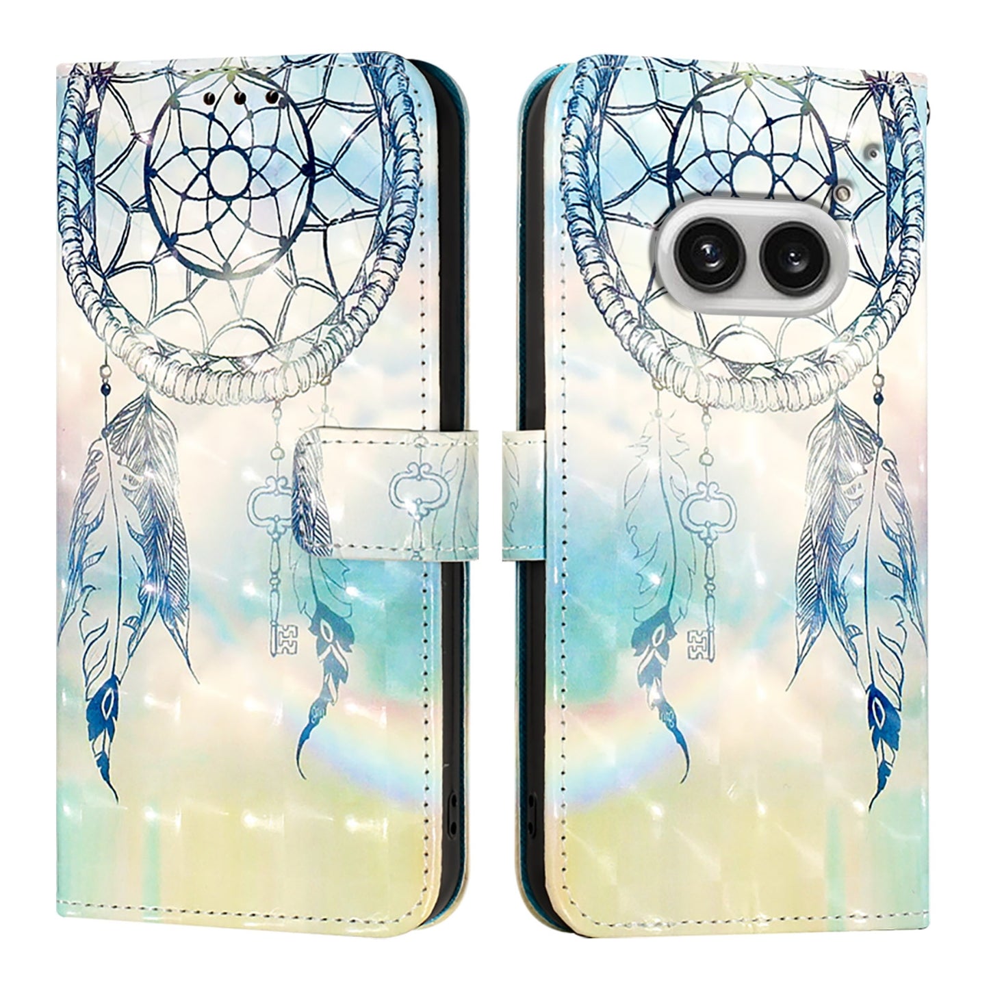Nothing Phone 2a Leather Flip Phone Case with 3D Painted Design, Card Holder, Wallet & Stand Function - Durable Protection & Easy Access