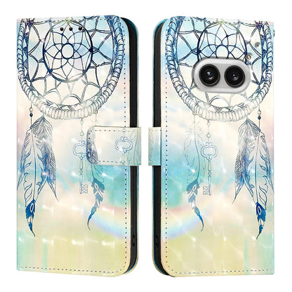Nothing Phone 2a Leather Flip Phone Case with 3D Painted Design, Card Holder, Wallet & Stand Function - Durable Protection & Easy Access
