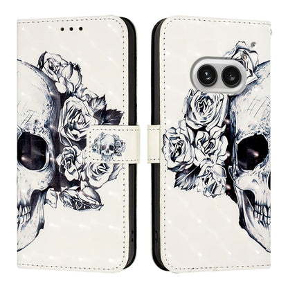 Nothing Phone 2a Leather Flip Phone Case with 3D Painted Design, Card Holder, Wallet & Stand Function - Durable Protection & Easy Access