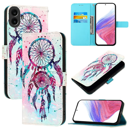 Nothing CMF Phone 1 Leather Flip Phone Case with 3D Painted Design, Card Holder, Wallet & Stand Function - Durable Protection & Easy Access