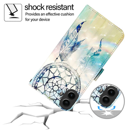 Nothing CMF Phone 1 Leather Flip Phone Case with 3D Painted Design, Card Holder, Wallet & Stand Function - Durable Protection & Easy Access