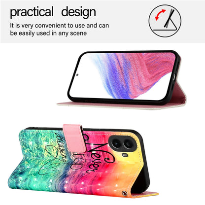 Nothing CMF Phone 1 Leather Flip Phone Case with 3D Painted Design, Card Holder, Wallet & Stand Function - Durable Protection & Easy Access