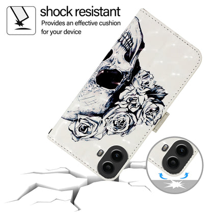 Nothing CMF Phone 1 Leather Flip Phone Case with 3D Painted Design, Card Holder, Wallet & Stand Function - Durable Protection & Easy Access