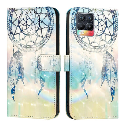 Realme 8 Pro 4G Leather Flip Phone Case with 3D Painted Design, Card Holder, Wallet & Stand Function - Durable Protection & Easy Access