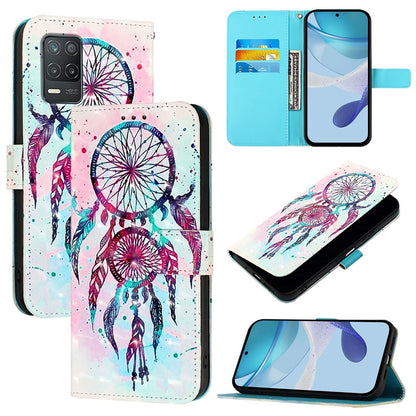 Realme 9 5G India Leather Flip Phone Case with 3D Painted Design, Card Holder, Wallet & Stand Function - Durable Protection & Easy Access