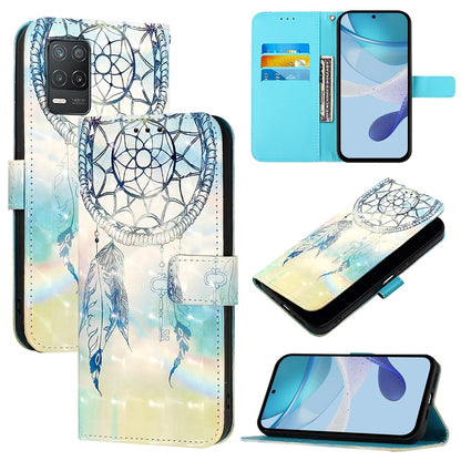 Realme 9 5G India Leather Flip Phone Case with 3D Painted Design, Card Holder, Wallet & Stand Function - Durable Protection & Easy Access