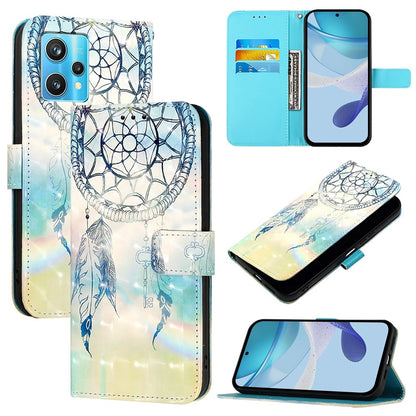 Realme 9 Pro+ Leather Flip Phone Case with 3D Painted Design, Card Holder, Wallet & Stand Function - Durable Protection & Easy Access