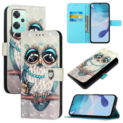 Realme 9 Pro 5G Global Leather Flip Phone Case with 3D Painted Design, Card Holder, Wallet & Stand Function - Durable Protection & Easy Access