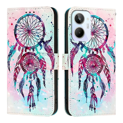 Realme 10 4G Global Leather Flip Phone Case with 3D Painted Design, Card Holder, Wallet & Stand Function - Durable Protection & Easy Access