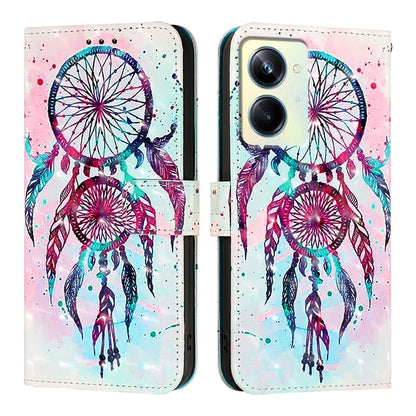 Realme 10 Pro 5G Leather Flip Phone Case with 3D Painted Design, Card Holder, Wallet & Stand Function - Durable Protection & Easy Access