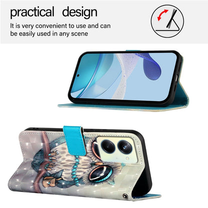Realme 10 Pro 5G Leather Flip Phone Case with 3D Painted Design, Card Holder, Wallet & Stand Function - Durable Protection & Easy Access