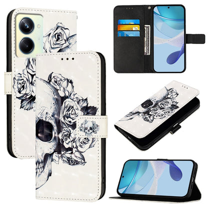 Realme 10 Pro 5G Leather Flip Phone Case with 3D Painted Design, Card Holder, Wallet & Stand Function - Durable Protection & Easy Access