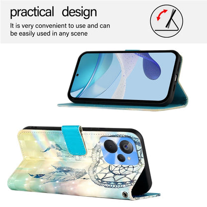 Realme 10s Leather Flip Phone Case with 3D Painted Design, Card Holder, Wallet & Stand Function - Durable Protection & Easy Access