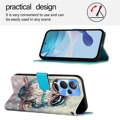 Realme 10T Leather Flip Phone Case with 3D Painted Design, Card Holder, Wallet & Stand Function - Durable Protection & Easy Access