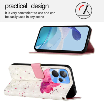 Realme 10T Leather Flip Phone Case with 3D Painted Design, Card Holder, Wallet & Stand Function - Durable Protection & Easy Access