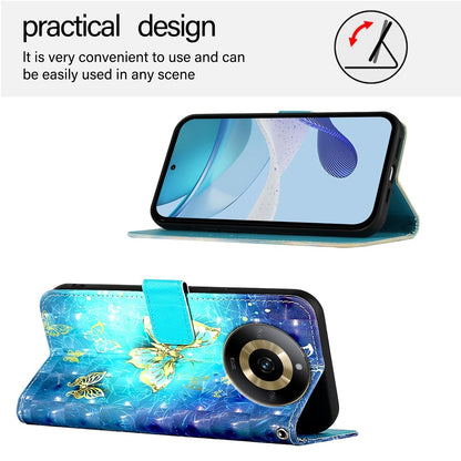 Realme 11 4G Global Leather Flip Phone Case with 3D Painted Design, Card Holder, Wallet & Stand Function - Durable Protection & Easy Access