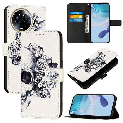 Realme 11 5G Global Leather Flip Phone Case with 3D Painted Design, Card Holder, Wallet & Stand Function - Durable Protection & Easy Access