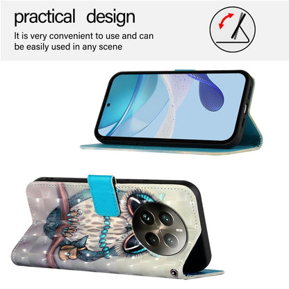 Realme 12 Pro Leather Flip Phone Case with 3D Painted Design, Card Holder, Wallet & Stand Function - Durable Protection & Easy Access