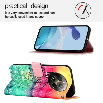 Realme 12 Pro Leather Flip Phone Case with 3D Painted Design, Card Holder, Wallet & Stand Function - Durable Protection & Easy Access