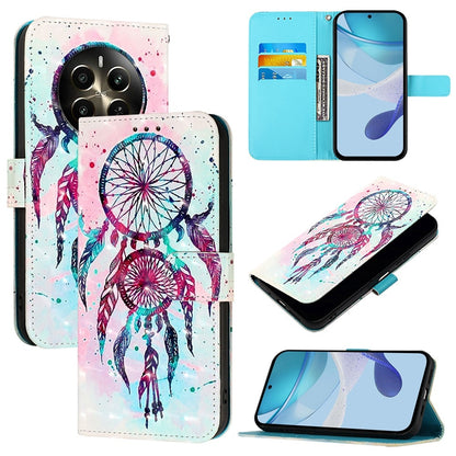Realme Narzo 70 Pro 5G India Leather Flip Phone Case with 3D Painted Design, Card Holder, Wallet & Stand Function - Durable Protection & Easy Access