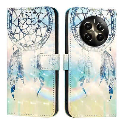 Realme Narzo 70 Pro 5G India Leather Flip Phone Case with 3D Painted Design, Card Holder, Wallet & Stand Function - Durable Protection & Easy Access