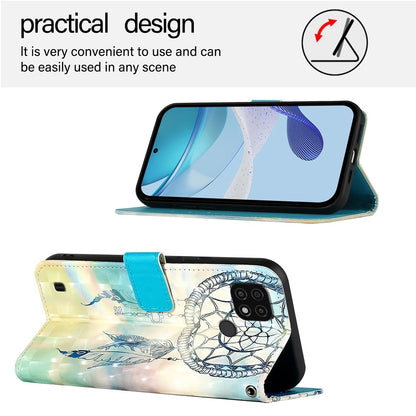 Realme C21 Leather Flip Phone Case with 3D Painted Design, Card Holder, Wallet & Stand Function - Durable Protection & Easy Access