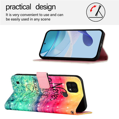 Realme C21 Leather Flip Phone Case with 3D Painted Design, Card Holder, Wallet & Stand Function - Durable Protection & Easy Access