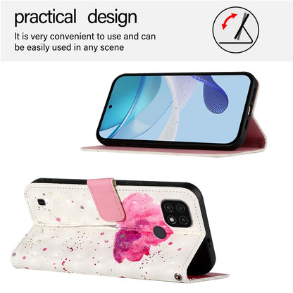 Realme C20 Leather Flip Phone Case with 3D Painted Design, Card Holder, Wallet & Stand Function - Durable Protection & Easy Access