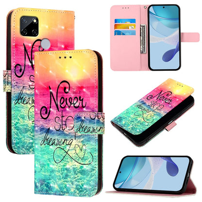 Realme 7i Global Leather Flip Phone Case with 3D Painted Design, Card Holder, Wallet & Stand Function - Durable Protection & Easy Access