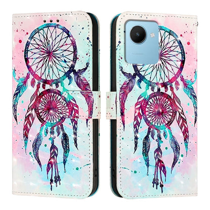 Realme Narzo 50i Prime Leather Flip Phone Case with 3D Painted Design, Card Holder, Wallet & Stand Function - Durable Protection & Easy Access