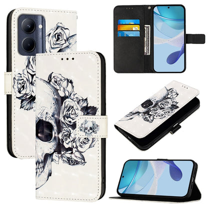Realme C33 2022 Leather Flip Phone Case with 3D Painted Design, Card Holder, Wallet & Stand Function - Durable Protection & Easy Access