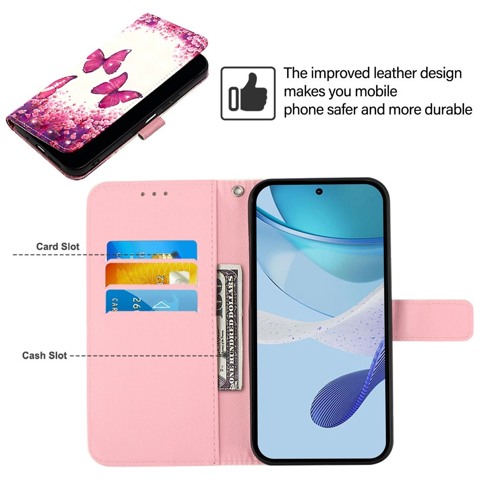 Realme Narzo N55 Leather Flip Phone Case with 3D Painted Design, Card Holder, Wallet & Stand Function - Durable Protection & Easy Access