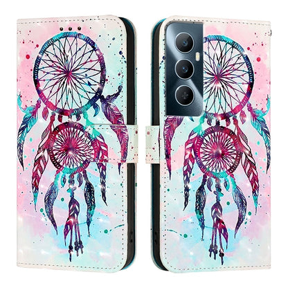 Realme C65 4G Global Leather Flip Phone Case with 3D Painted Design, Card Holder, Wallet & Stand Function - Durable Protection & Easy Access
