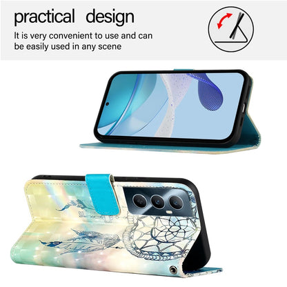 Realme C65 4G Global Leather Flip Phone Case with 3D Painted Design, Card Holder, Wallet & Stand Function - Durable Protection & Easy Access