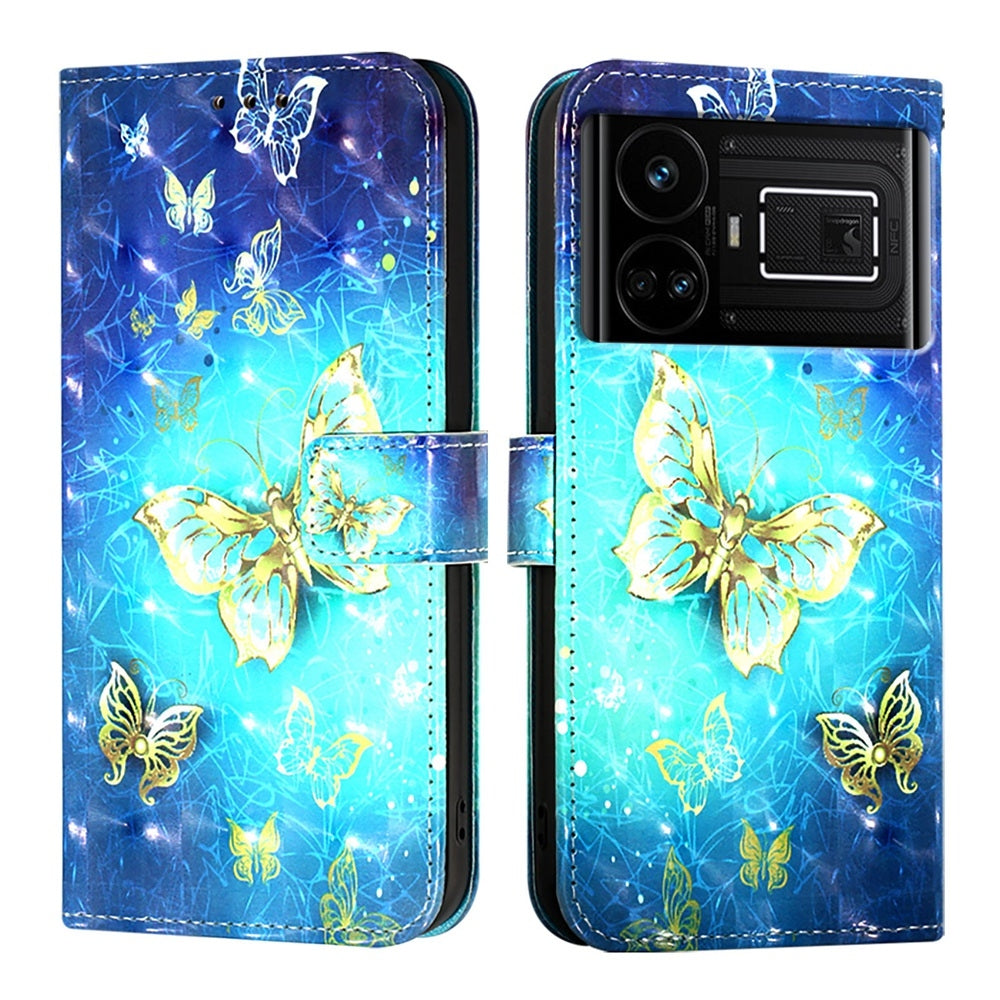 Realme GT Neo 5G Leather Flip Phone Case with 3D Painted Design, Card Holder, Wallet & Stand Function - Durable Protection & Easy Access