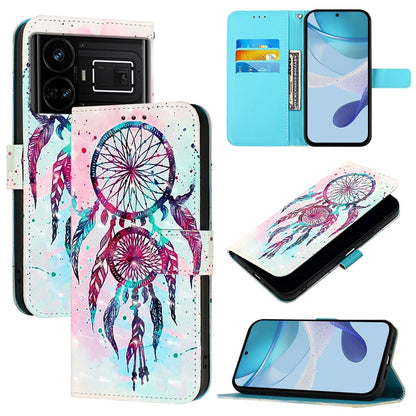 Realme GT Neo 5G Leather Flip Phone Case with 3D Painted Design, Card Holder, Wallet & Stand Function - Durable Protection & Easy Access
