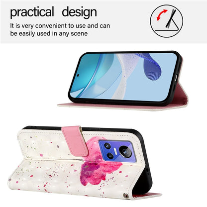 Realme GT Neo 3 Leather Flip Phone Case with 3D Painted Design, Card Holder, Wallet & Stand Function - Durable Protection & Easy Access