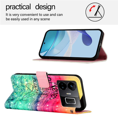 Realme GT Neo 5 240W Leather Flip Phone Case with 3D Painted Design, Card Holder, Wallet & Stand Function - Durable Protection & Easy Access