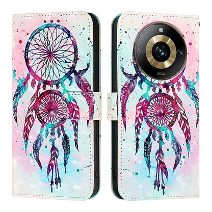 Realme Narzo 60 Pro Global Leather Flip Phone Case with 3D Painted Design, Card Holder, Wallet & Stand Function - Durable Protection & Easy Access