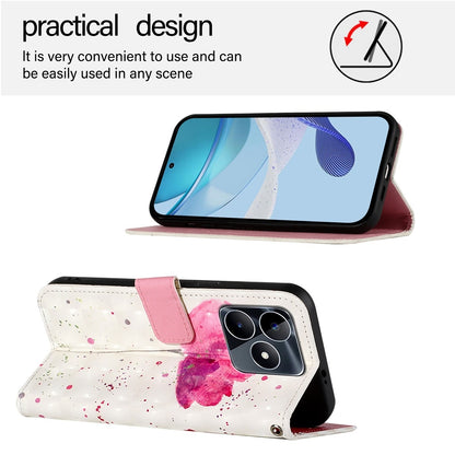 Realme Note 50 Leather Flip Phone Case with 3D Painted Design, Card Holder, Wallet & Stand Function - Durable Protection & Easy Access
