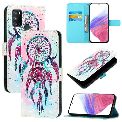 Realme 7i Leather Flip Phone Case with 3D Painted Design, Card Holder, Wallet & Stand Function - Durable Protection & Easy Access