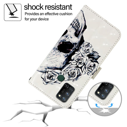 Realme C17 Leather Flip Phone Case with 3D Painted Design, Card Holder, Wallet & Stand Function - Durable Protection & Easy Access