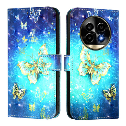 Realme 13 Pro+ 5G Leather Flip Phone Case with 3D Painted Design, Card Holder, Wallet & Stand Function - Durable Protection & Easy Access