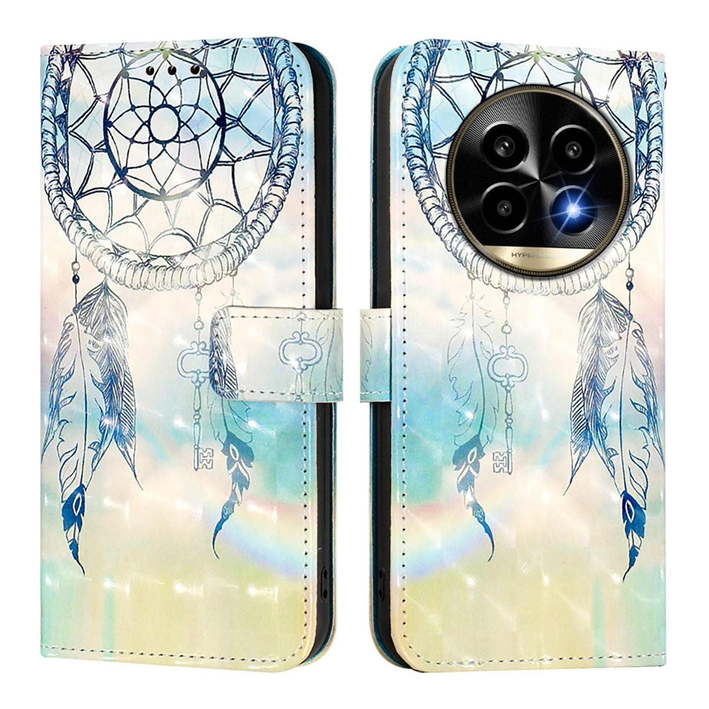 Realme 13 Pro 5G Leather Flip Phone Case with 3D Painted Design, Card Holder, Wallet & Stand Function - Durable Protection & Easy Access