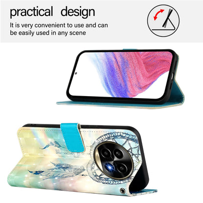 Realme 13 Pro+ 5G Leather Flip Phone Case with 3D Painted Design, Card Holder, Wallet & Stand Function - Durable Protection & Easy Access